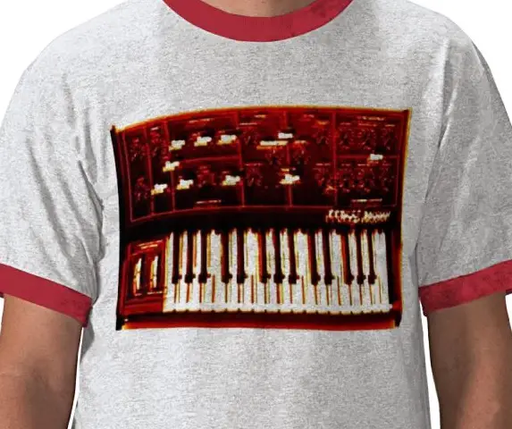 Synthétiseur japonais Pieuvre Clavier Instrument piano Kanji T-Shirt 