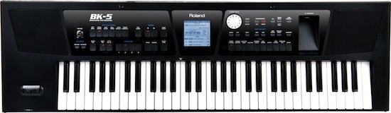 Roland BK-5 backing keyboard top view