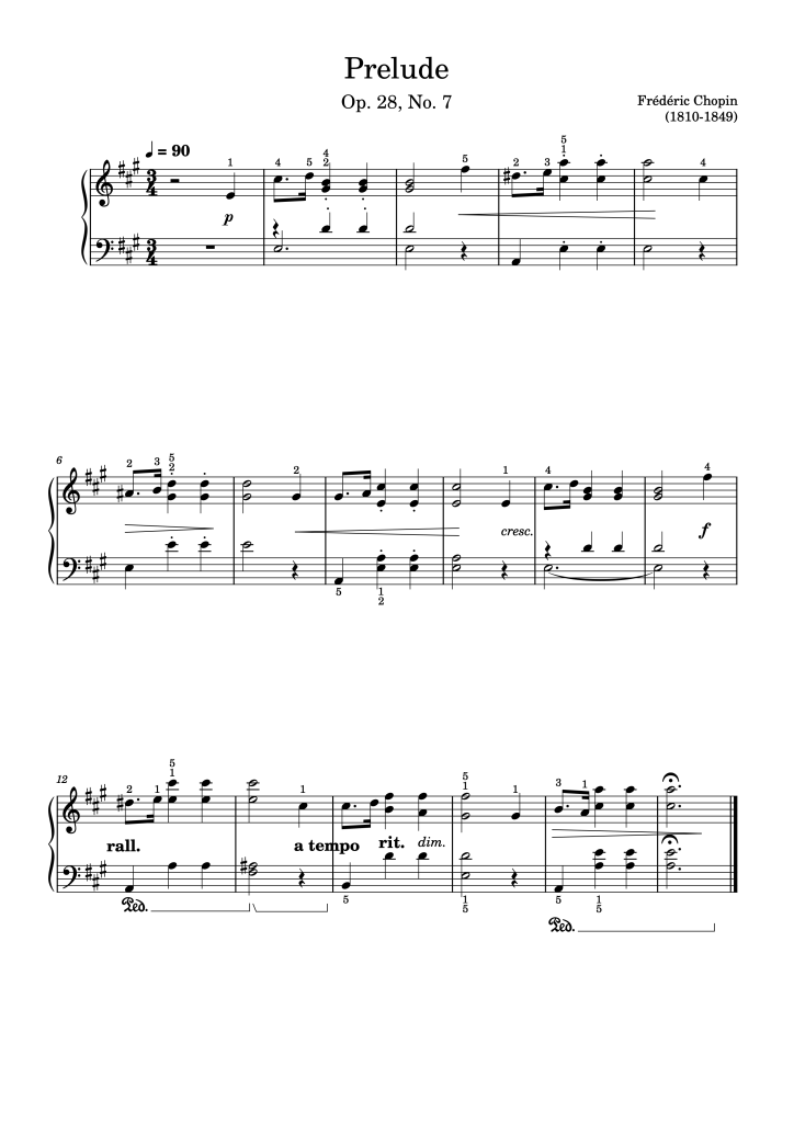 How to play Chopin's Prelude Op. 28 No. 7 for simple piano Prelude Chopin A Major 1 724x1024