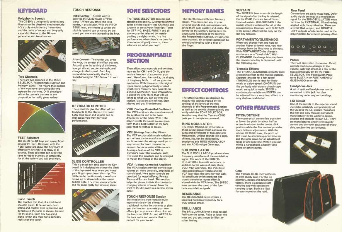 Yamaha CS Series History 1974-1983 CS 80 Catalog 5