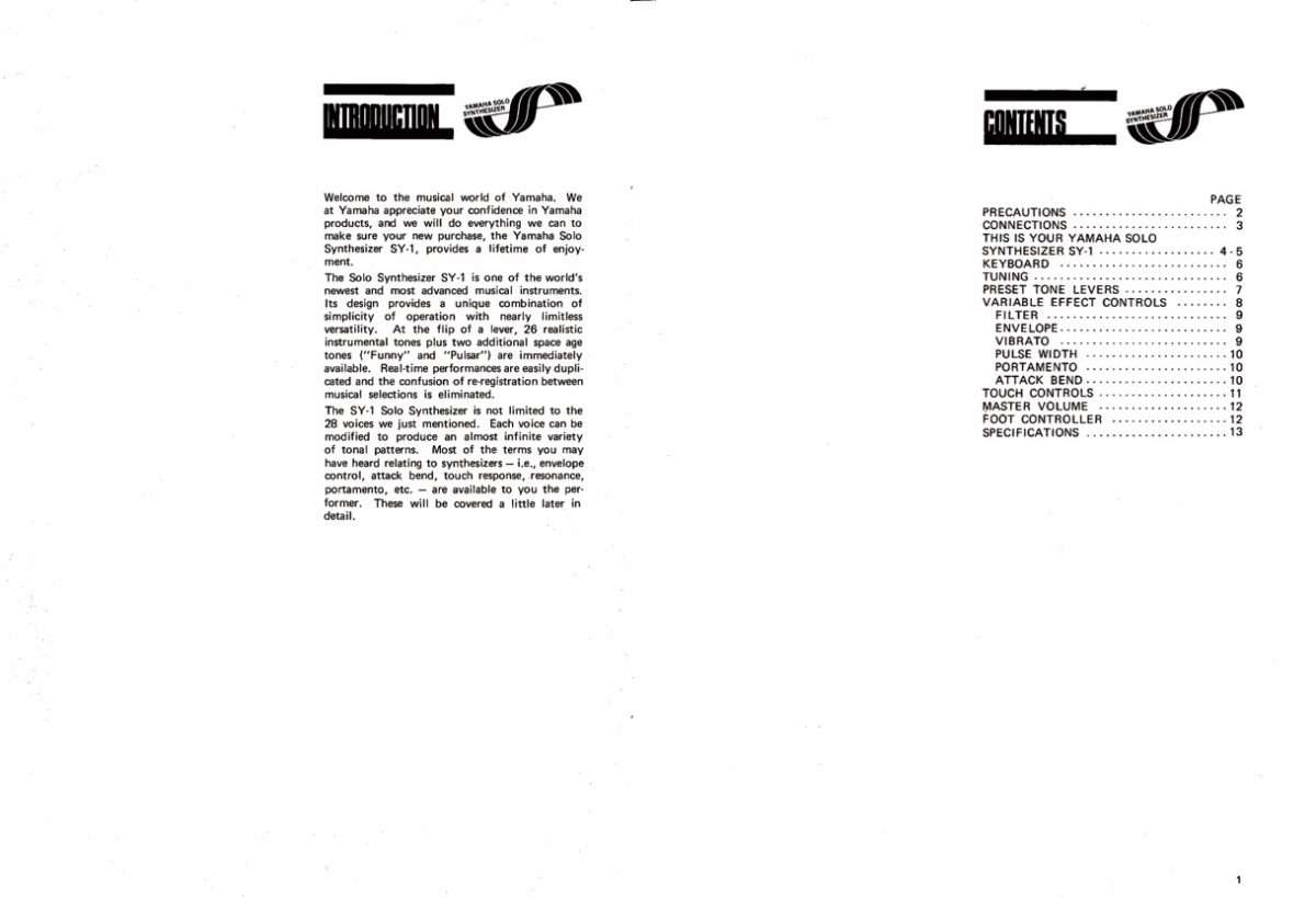 Yamaha CS Series History 1974-1983 Yamaha Sy 1 Catalog 2 Scaled