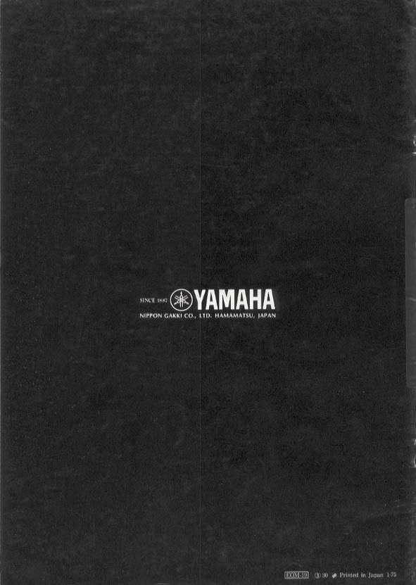 Yamaha CS Series History 1974-1983 Yamaha Sy 1 Catalog 9