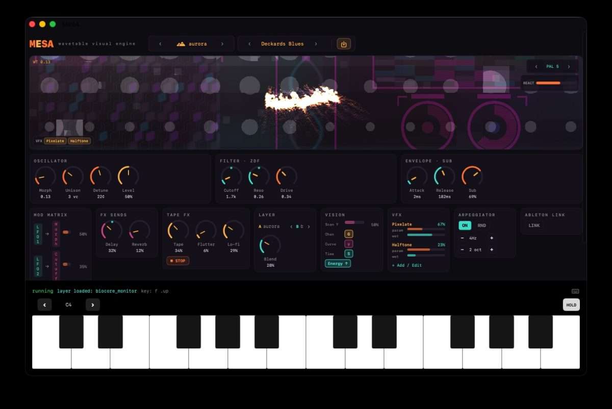 Mesa Wavetable Synth for iOS/Mac turns images into wavetables mesa
