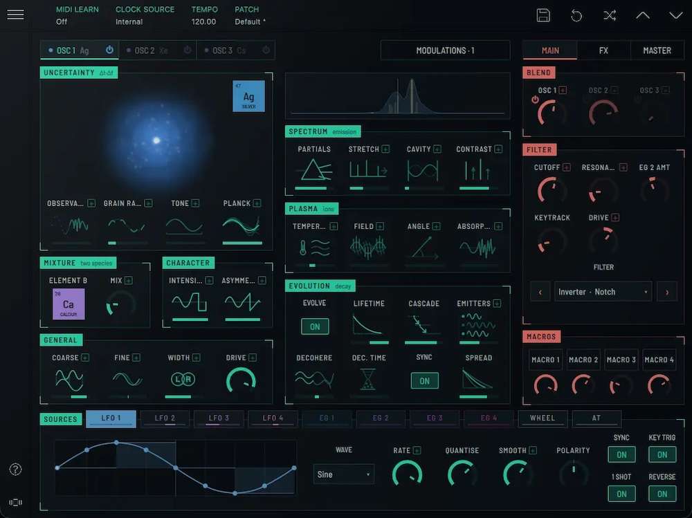 COLAPSO atomic synth from Imaginando lands colapso